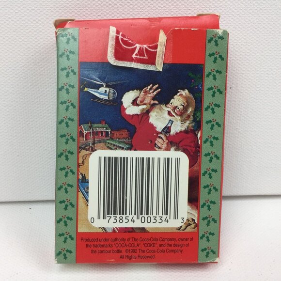 Vintage 1992 Christmas Coca-Cola Santa Playing Cards Deck Train Holiday - Picture 2 of 11